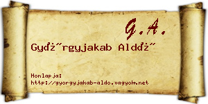 Györgyjakab Aldó névjegykártya